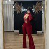 2025 Women's Set Long Sleeve Lace See Through Shirt + Long Pants Street Evening Sexy Two 2Piece Sets Outfits Tracksuit