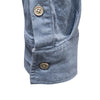 AIOPESON Autumn New Cotton Men's Denim Shirt Solid Color Single Pocket Casual Long Sleeve Shirt Autumn Jeans Shirt for Men