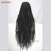36 Inches Synthetic Lace Braided Wigs Butterfly Braids Lace Wig For Black Women Braid Wigs On Sale Clearance Box Braids Lace Wig