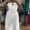Spring New Jumpsuit Women Bandeau Beaded Spaghetti Strap Bowknot Design Ruched Slim Fit Elegant Wide-Leg Overall Female Jumpsuit