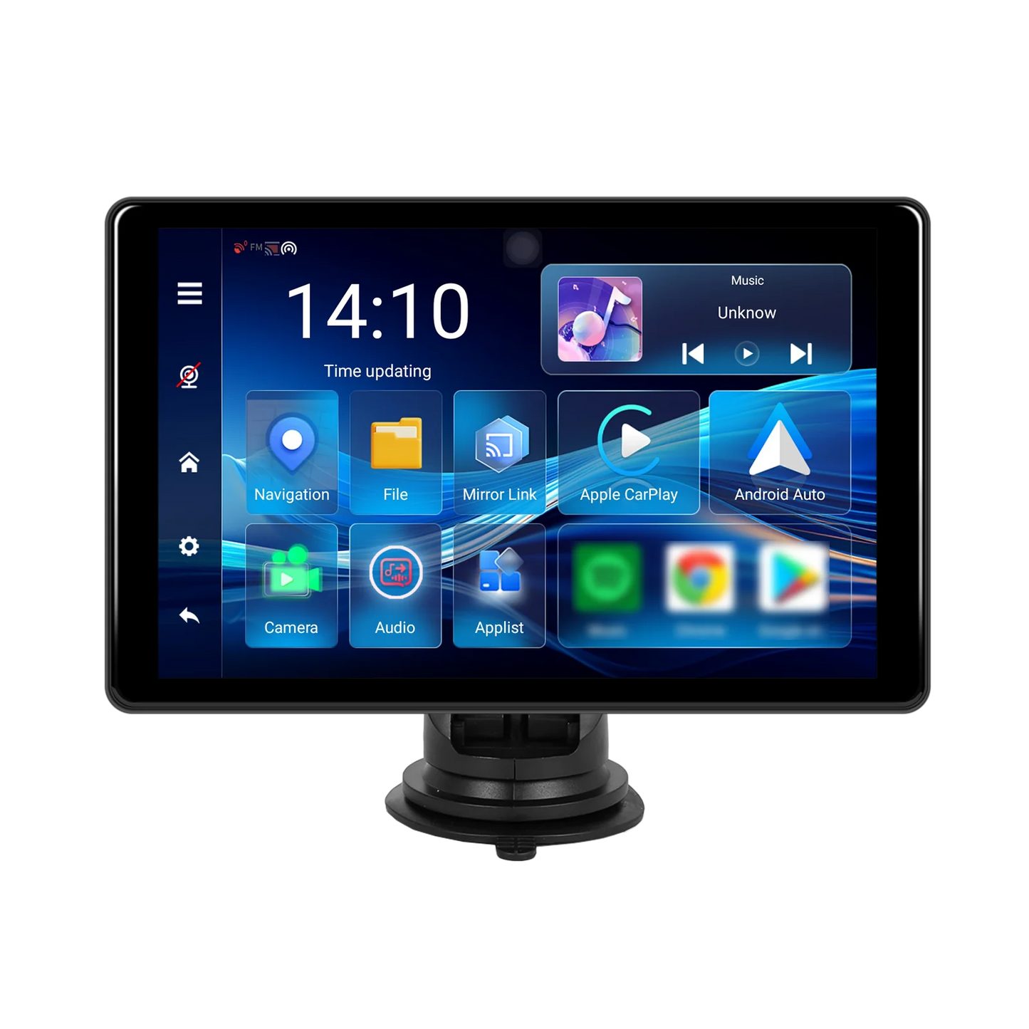 Podofo 8inch Android Monitor 4+64G Carplay Android auto Car Video Player Bluetooth FM AUX Apple Airplay Dashboard Monitor