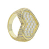 Full Micro Paved CZ Hollow Heart Ring High Quality Iced Out Bling Cubic Zirconia For Women Girlfriend Valentines Finger Jewelry