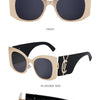 Oversized Cat Eye Sunglasses Women 2024 Luxury Brand Designer Punk Round Sun Glasses For Ladies Trendy Big Frame Eyewear UV400