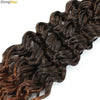 Beach Curl Crochet Hair Gogo Curl Crochet Hair 18 Inch Ombre Brown Blonde Bug Ginger T30 Synthetic Deep Wave Twist Crochet Braid