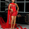 Glimmer Stylish Sweetheart Homecoming Dress Rhinestones Pleat Sequin Sleeveless Cocktail Ceremony Vestidos De Fiesta Customized