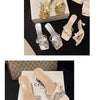 2024 Summer New Velcro Casual Roman Beach Sandals Plus Size 36-43 Thick Soled Outer Wear Sandals