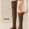 New Women Black White Knee High Lolita Socks Lady Female Over Knee Cute Long Sock Solid Color Stockings For Women