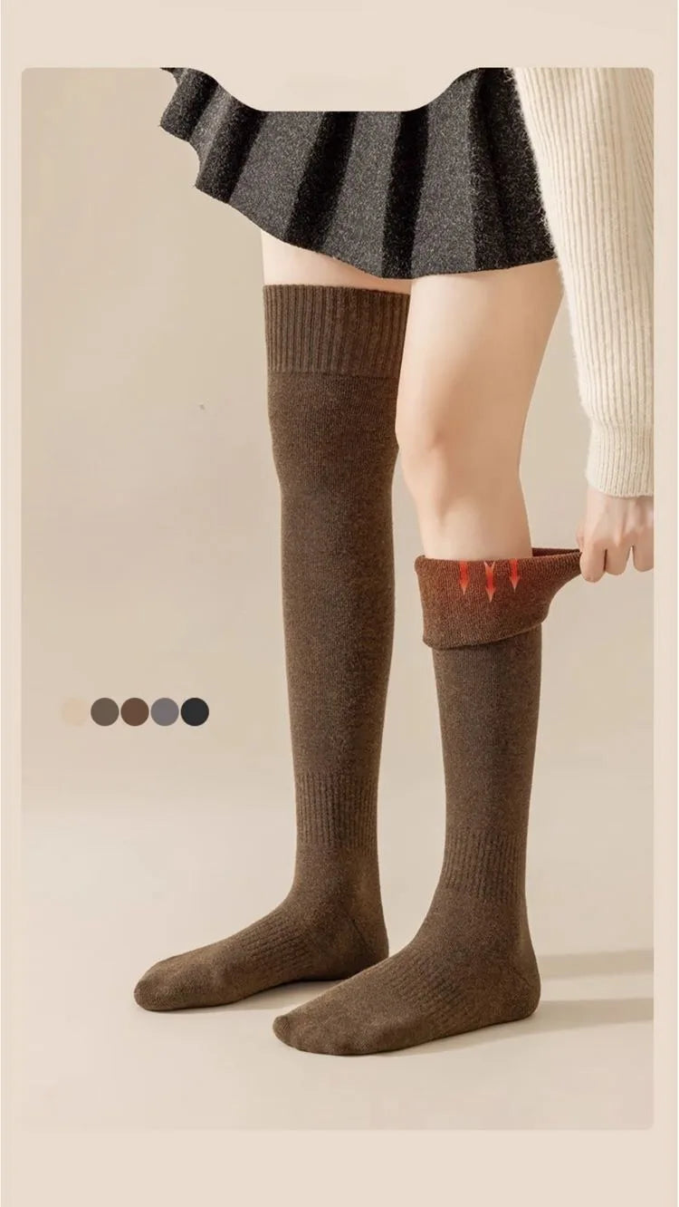 New Women Black White Knee High Lolita Socks Lady Female Over Knee Cute Long Sock Solid Color Stockings For Women