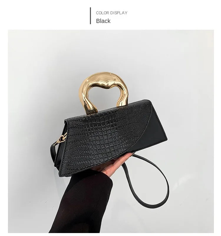 Solid Alligator PU Shoulder and Crossbody Bags Personality Designer Style High Quality Hand Bags for Women 2024 Fashion Hot Sale