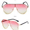 Oversized Hollow One-Piece Sunglasses Women Big Frame 2024 Luxury Brand Special-Shaped Sun Glasses For Ladies Eyewear Shades