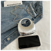 New Gold Silver Fashion Acrylic Moon Women's Handbags Luxury Ladies Clutch Bags Dinner Bag with chain 2024