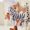 Crib Mobile Bed Bell Wooden Baby Rattles Soft Felt Cartoon Animal Bed Bell Newborn Music Box Hanging Toy Crib Bracket Baby Gifts