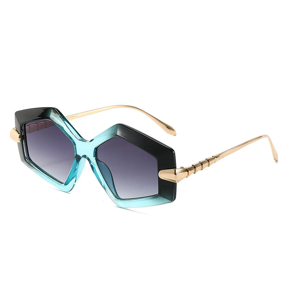 New Unique Women Fashion Sunglasses Retro Unique Lens Special Shades UV400 Men Punk Oversized Sun Glasses UV400