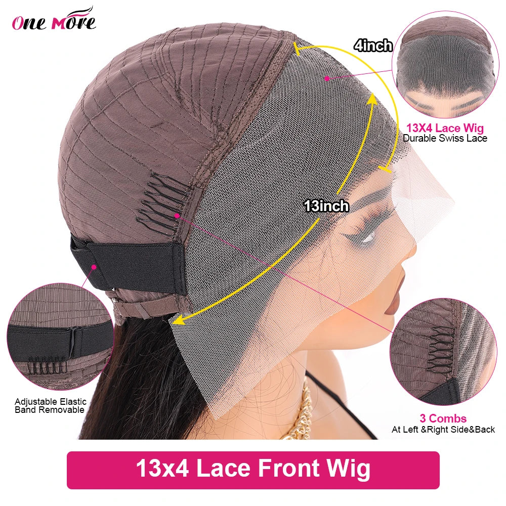 Skunk Stripe Human Hair Wig 1B/613 Highlight Blonde Straight Lace Front Wig 13x4 Colored Lace Front Human Hair Wigs 250 Density