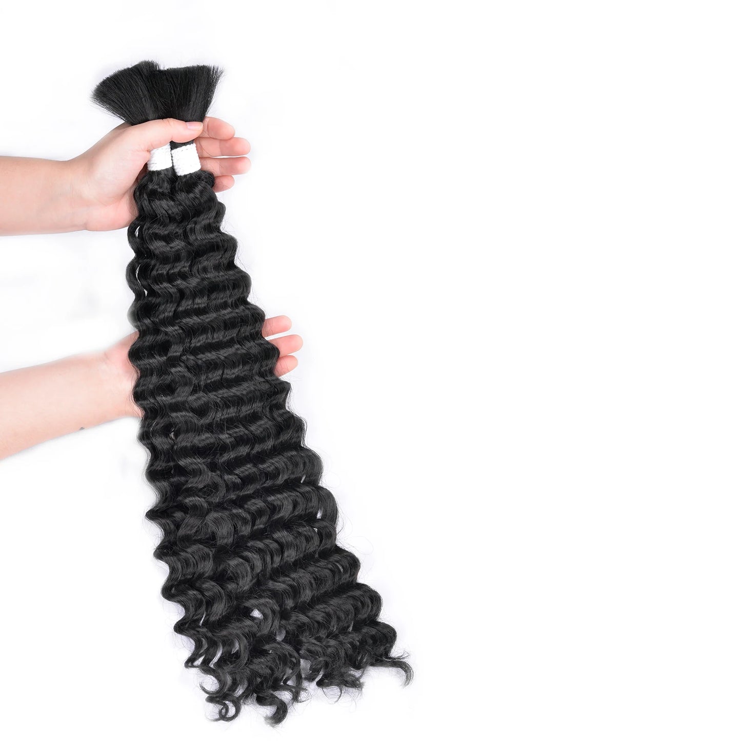 Synthetic Braiding Hair for Boho Braids 20Inch 90G Deep Wave Bulk High Quality Synthetic Protein Hair Extensions For Women