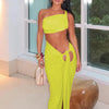 Dulzura Women 2024 Summer Tank Tops Long Skirts Party Club Vacation Two Piece Matching Sets Outfits Wholesale Items For Business