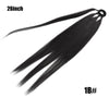Ponytail Extensions Synthetic Boxing Braids Wrap Around Chignon Tail With Rubber Band Hair Ring 26 Inch Brown Ombre Braid DIY