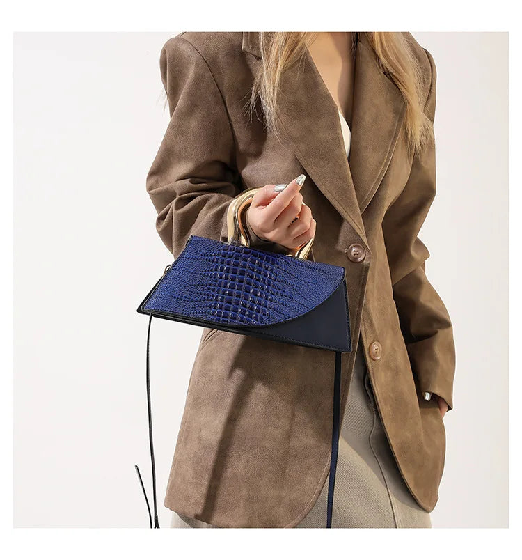 Solid Alligator PU Shoulder and Crossbody Bags Personality Designer Style High Quality Hand Bags for Women 2024 Fashion Hot Sale