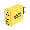 65W USB C Charger 6 Ports Fast Charging Wall Charger for iPhone 15 14 Pro Max Samsung Galaxy S23 Xiaomi 14 Mobile Phone Charger