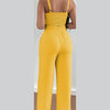 Women Fashion Print Halter V-Neck Short Tank Suit Tops Long Pants Matching Set Summer Casual Female Slim Pants Two Piece Sets