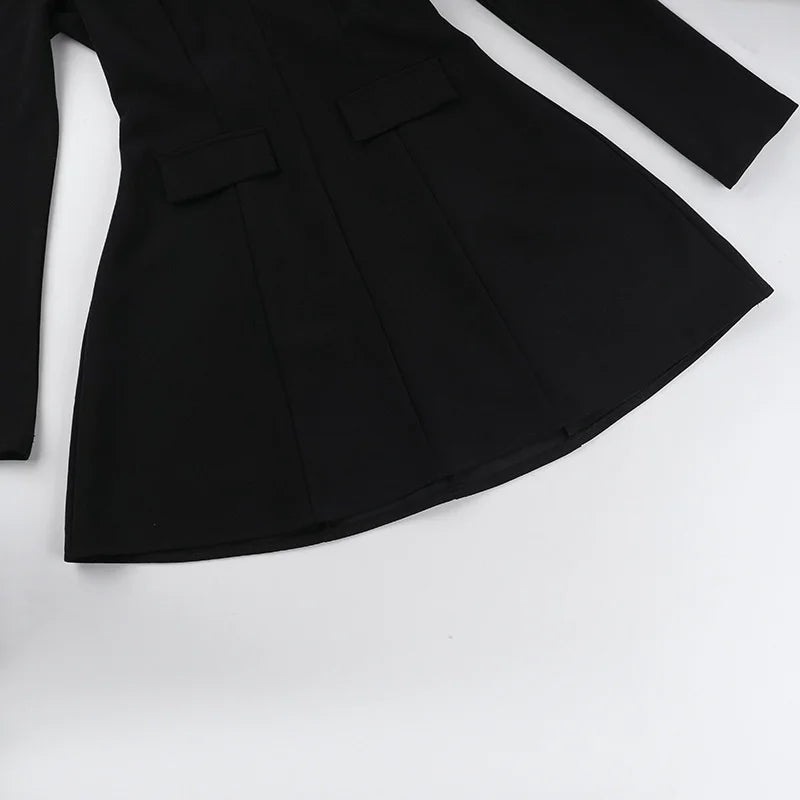Sexy Fitted V-Neck Long-Sleeve Dress Elegant Solid Color High-Waist Pencil Skirt New Stylish Autumn/Winter Women's Banquet Dress