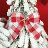 20/10pcs Linen Christmas Bow Decoration Christmas Tree Hanging Ornaments Bowknot For Xmas Wreath New Year 2024 Navidad Gifts Bow