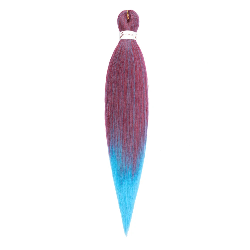 Pre-stretched Braids Synthetic Hair Professional Itch Free Hot Water Setting Fiber 30'' Ombre Yaki Texture Braid Hair Extensions