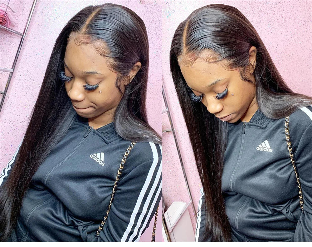 Hd Lace Frontal Wig 13x6 Lace Front Wig Human Hair 30Inch Bone Straight Transparent Lace Human Hair Wigs HD Lace 4x4 Closure Wig