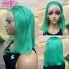 Blue Bob Wigs Human Hair 13x4 HD Lace Frontal Wig Human Hair Pre Plucked 180% Density Straight Short Blue Bob Wigs for Women