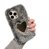Plush Girl Mirror Case For iPhone 14 15 Pro Max 11 12 13 Pro Max Cosmetic Mirror Drop Protection Cover