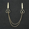 Fashion Gentleman Tassel Brooch For Men Suit Shirt Collar Triangle Wings Chain Lapel Pin Metal Retro Wedding Accessories
