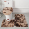 Soft Bathroom Rug 3-Piece Bathroom Rug and Rug Set Anti-Slip Mat Set Toilet Mat Set Bathroom Rug Set 3-Piece