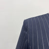 TWOTWINSTYLE Colorblock Striped Slimming Blazers For Women V Neck Long Sleeve Tunic Temperament Coats Female Fashion Clothes New