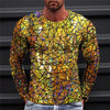 2023 New Autumn Man's Optical Illusion Round Neck Long Sleeve T-shirt 3D printing Fashion Top pullover T Shirts Man's Clothing