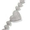THE BLING KING Iced Out Big Heart Chain Collar Y2K 17mm Choker For Women Girl Micro Paved 5A Cubic Zircon Lovely Wedding Jewelry