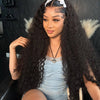 13x6 HD Transparent Lace Front Water Curly Wave Human Hair Wigs 40 Inch Long Jerry Curly Human Hair Frontal Wigs Full Bouncy