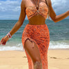 Women's Paisley Bikini Set Pareo With Skirt sarong Sexy Bohemian Beach Dress Beachwear Two-Piece Swimsuit Cover-Up Summer Outfit