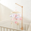 Baby Crib Mobile Rattle Toy 0-12Months Infant Soft Felt Teddy Velvet Pink Bear Bed Bell Hanging Toy Holder Bracket Crib Girl Toy
