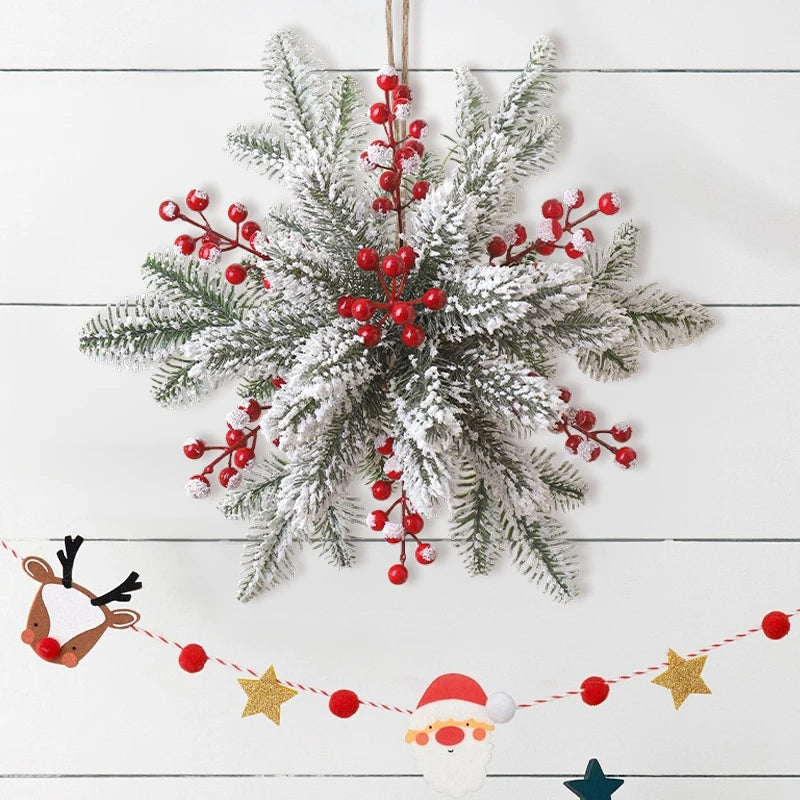 4/12/20Pcs Artificial Pine Needles Berry Set Vine Garland Accessories Christmas Tree Decoration Ornament for Home Decor New Year