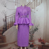 Fashion suit African Dresses For woman rhinestone turkey dresses for women luxury High quality mesh fabric African Beaded Dress