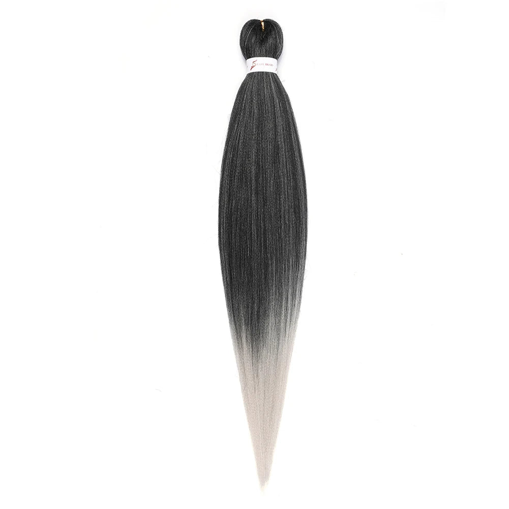 Pre-stretched Braids Synthetic Hair Professional Itch Free Hot Water Setting Fiber 30'' Ombre Yaki Texture Braid Hair Extensions