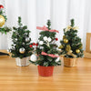 20/29cm Mini Christmas Tree Desktop Ornaments Artificial Plants Pine Needle Tree With Xmas Balls New Year Party Home Decor Gifts