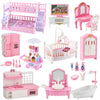 1:12 Dollhouse Ice Cream Truck Baby Bed Simulation Miniature Scene Display Dessert Car Bunk Bed Bathroom Kitchen Toy For Girl