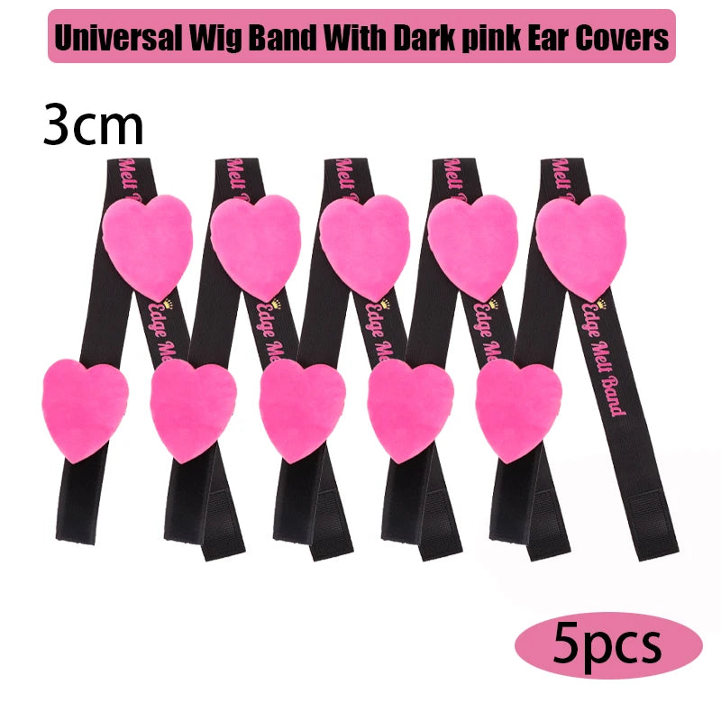 Lace Melting Band With Ear Cover Elastic Band For Wigs Black Wigs Edge Wrap To Lay Edges Wig Headband Lace Frontal Band