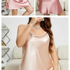 Large Size 3XL 4XL 5XL Female Nightgown Sexy Suspender Nightdress Pink Chemise Sleepwear Bathrobe Loose Satin Home Dressing Gown