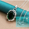 DOTEFFIL 925 Sterling Silver Green Zircon AAAAA Pendant Necklace 16-30 Inch Chain For Woman Fashion Wedding Party Charm Jewelry