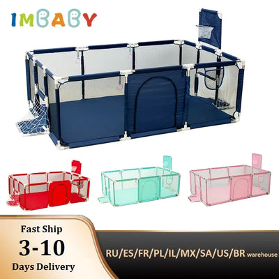 IMBABY Playpen For Children Multiple Styles Baby Pool Balls Bed Fence Kids Indoor Basketball And Football Play Yard
