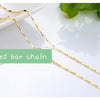 14k Orginal Gold Color Necklace Chain for Women Box Chain Snake Bone/starry/Cross Chain 18 Inches Necklace Fine Jewelry Gifts