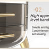 Transparent Desk Makeup Organizer Box Large Capacity Cosmetic Jewelry Storage Drawer Bathroom Dressing Table Sundries Container