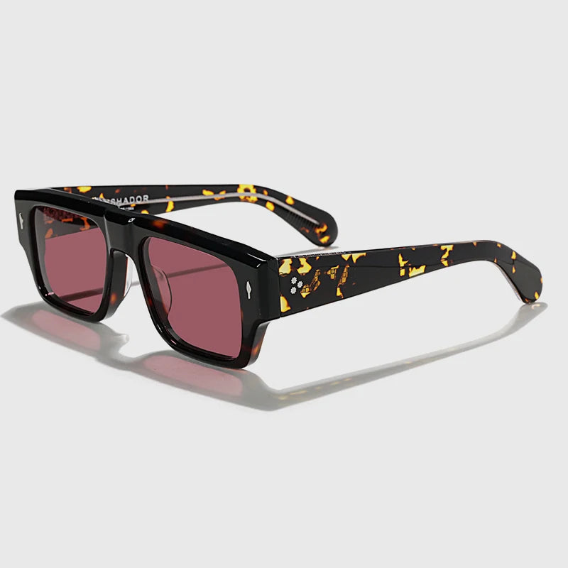 2024 Luxury Brand Sunglasses Men Top Quality SDEVOTO Handmade Square Vintage Acetate UV400 Fashion Women Protection SUN GLASSES